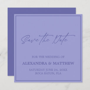 Modern Handwritten Typography Purple Save The Date