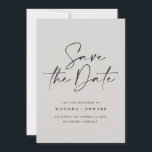 Modern handwritten typography wedding announcement<br><div class="desc">Modern classy typography bold wedding save the date card. With modern,  elegant typography and striped backer design. Colours can be customised.</div>