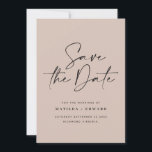 Modern handwritten typography wedding announcement<br><div class="desc">Modern classy typography bold wedding save the date card. With modern,  elegant typography and striped backer design. Colours can be customised.</div>
