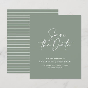 Modern handwritten typography wedding announcement