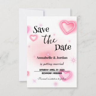 Modern handwritten typography wedding announcement