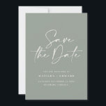Modern handwritten typography wedding announcement<br><div class="desc">Modern classy typography bold wedding save the date card. With modern,  elegant typography and striped backer design. Colours can be customised.</div>
