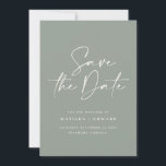 Modern handwritten typography wedding announcement<br><div class="desc">Modern classy typography bold wedding save the date card. With modern,  elegant typography and striped backer design. Colours can be customised.</div>