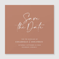 Modern handwritten typography wedding announcement