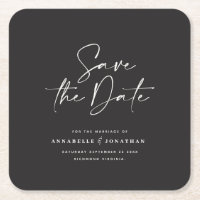 Modern handwritten typography wedding announcement