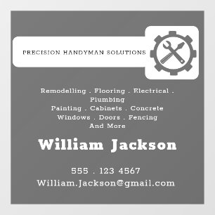 Modern handyman construction custom logo