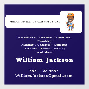 Modern handyman construction custom logo