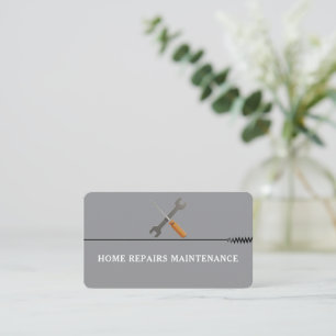 Modern handyman construction custom logo business card