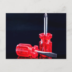 Modern Handyman Screwdrivers Tool Print Postcard