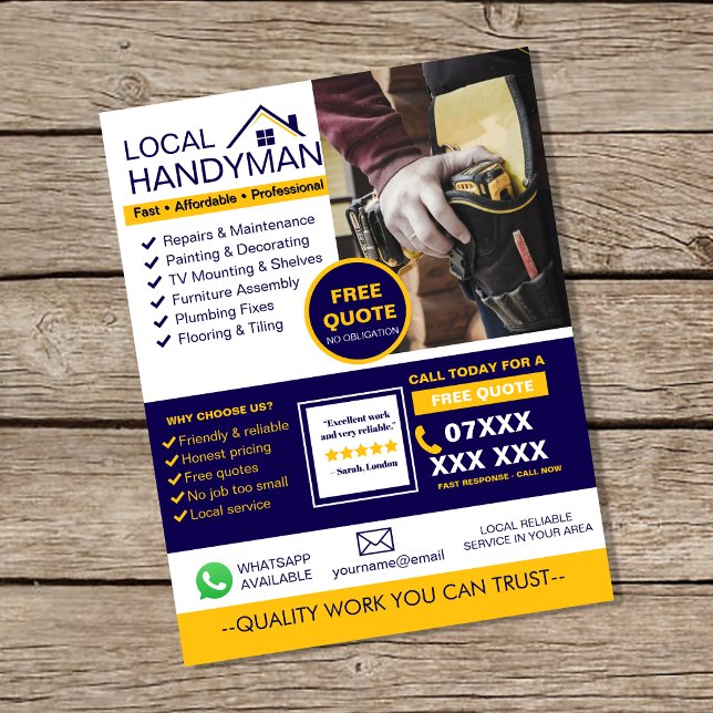 Modern Handyman Service Flyer (Creator Uploaded)