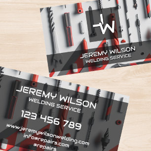 Modern Handyman Woodworker Carpenter Construction Business Card