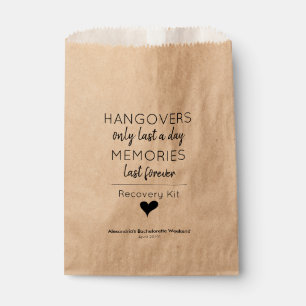 Modern Hangover Relief Recovery Kit Wedding Favour Bag