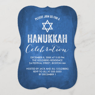 Modern Hanukkah Celebration Invitation