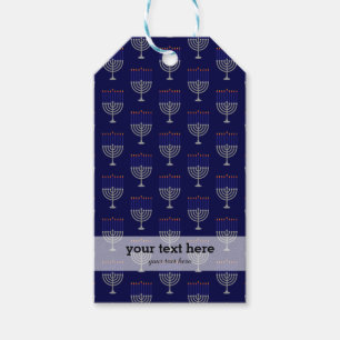 Modern Hanukkah pattern Gift Tags