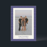 Modern Hanukkah Star Line Elegant Blue Photo  Holiday Card<br><div class="desc">Send warm wishes to friends and family this Hanukkah with this elegant card, featuring a modern Jewish star line pattern in vibrant blue and white. Personalised with your photo, greeting, and name, it’s the perfect way to celebrate the Festival of Lights with a unique and thoughtful touch. Ideal for those...</div>