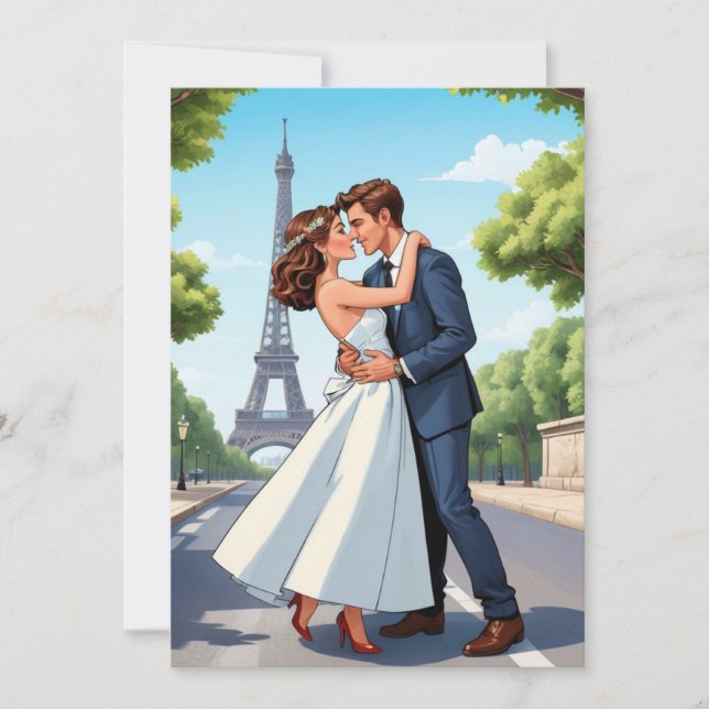 modern happily ever after elopement reception  invitation (Front)