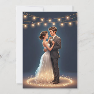 modern happily ever after elopement reception invitation