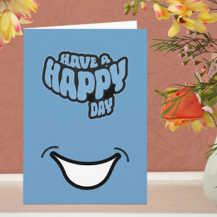 Modern Happy (Birth) Day Text Folded Greeting Card