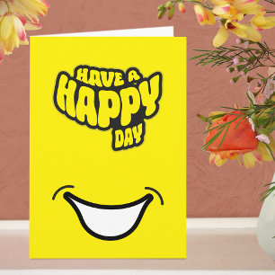 Modern Happy (Birth) Day Text Folded Greeting Card