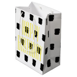 Modern Happy Birthday Gift Bag 