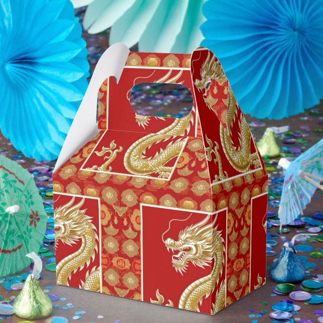 Modern Happy Chinese New Year modern asian pattern Favour Box (Party)