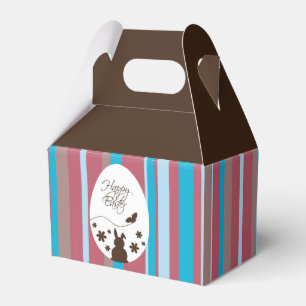 Modern Happy Easter Egg Chocolate Brown Favour Box