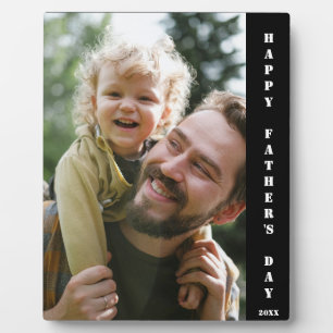 Modern Happy Father's day Custom photo text cute Plaque
