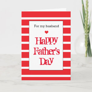 Modern Happy Father's Day Husband Card
