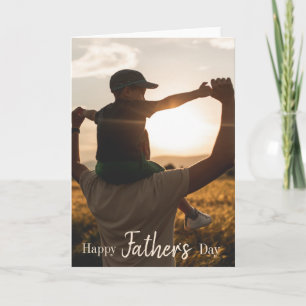 Modern Happy Father's Day Photo script  Card