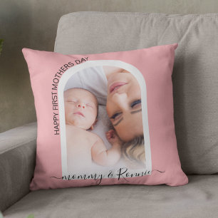 Modern Happy First Mothers Day Arch photo Cushion