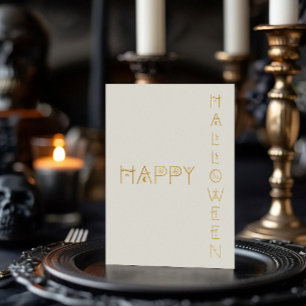 Modern Happy Halloween Foil Card