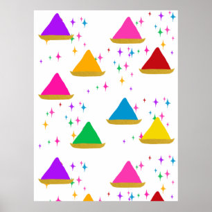 Modern Happy Holi Hindu Festival Colours Design Poster