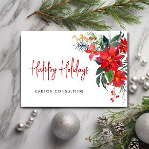 Modern Happy Holidays Business Holiday Card