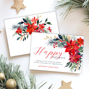 Modern Happy Holidays Business Holiday Card