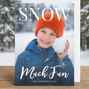 Modern Happy Holidays winter Photo Holiday Card