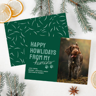 Modern Happy Howlidays Pet Christmas Card