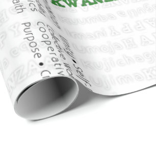 Modern Happy Kwanzaa Green Wrapping Paper