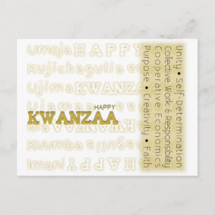 Modern Happy Kwanzaa Postcard