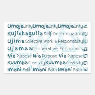 Modern Happy Kwanzaa Rectangular Sticker