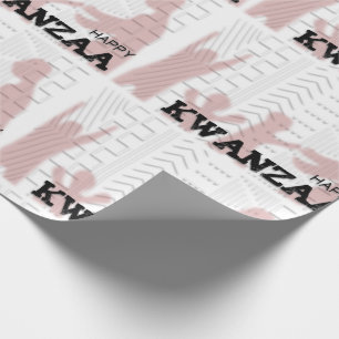 Modern Happy Kwanzaa Red Wrapping Paper