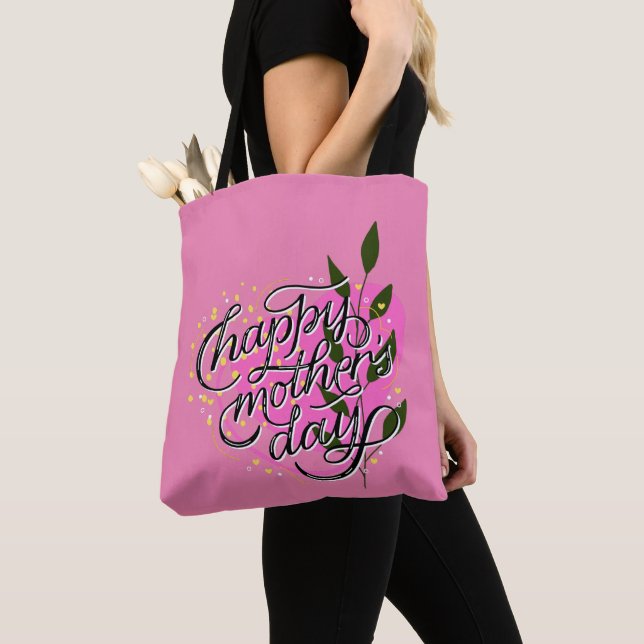  Modern  Happy Mother's Day  Tote Bag (Close Up)