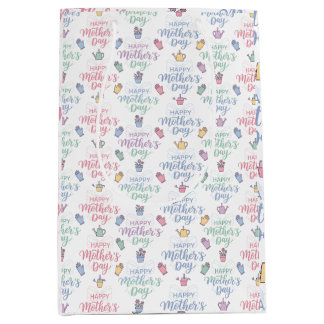 Modern Happy Mother's Day Typography  Medium Gift Bag