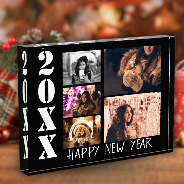 Modern Happy New Year 5 Photo Collage Block (Creator Uploaded)