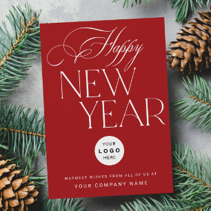 Modern Happy New Year business logo corporate  Holiday Card