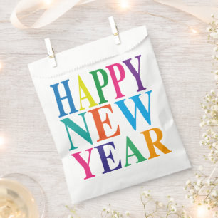Modern Happy New Year Favour Bag