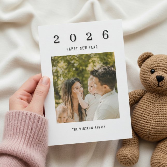 Modern Happy New Year Photo Collage Card | Elegant (Creator Uploaded)