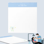 Modern Happy Tooth Simple Dentist Notepad<br><div class="desc">Modern happy tooth simple dentist Notepad. Text can be personalised. Good for dentists and dental care staff</div>