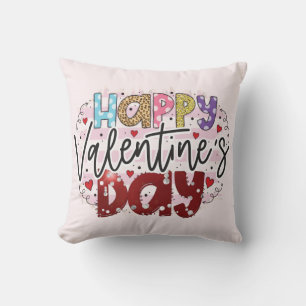 Modern Happy Valentine's Day Cushion