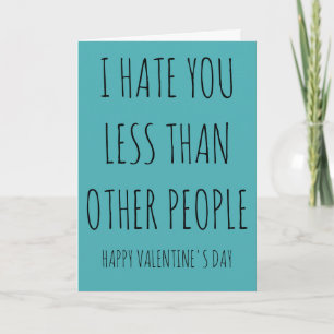 Modern Happy valentines day red heart love Holiday Card