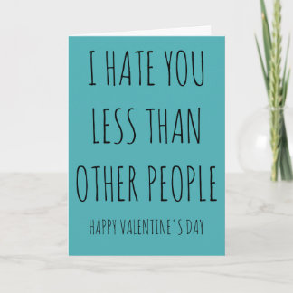 Modern Happy valentines day red heart love Holiday Card